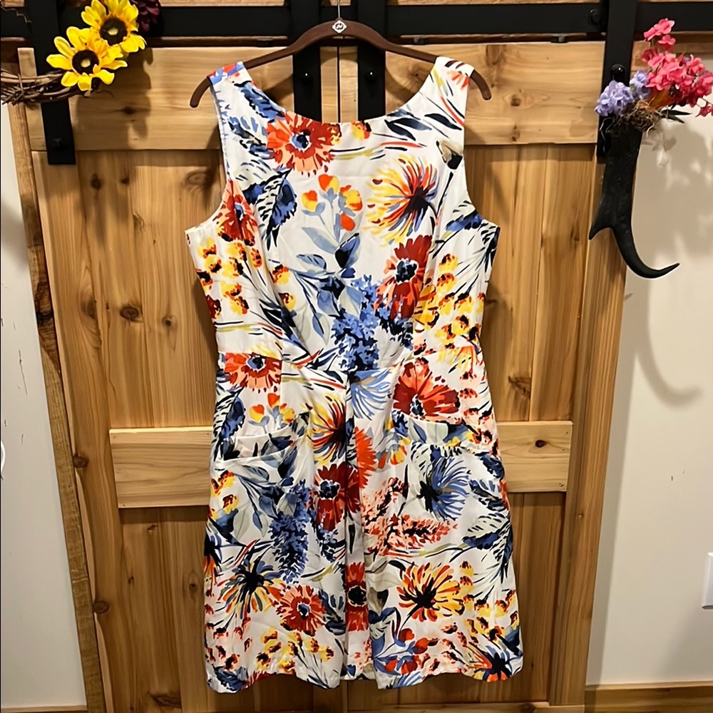 Donna Morgan Floral Print Midi Dress